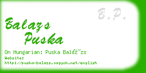 balazs puska business card